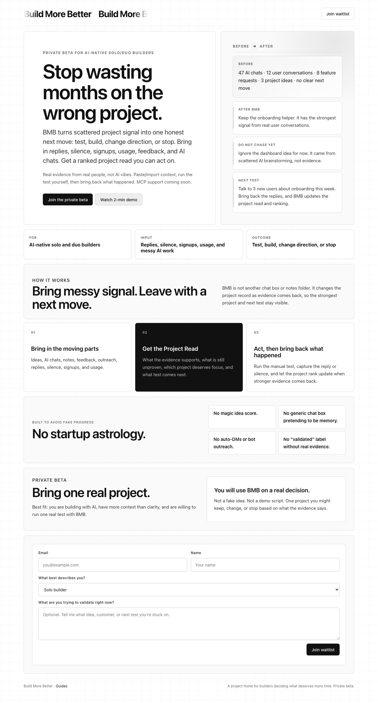 Feedback on buildmorebetter.com