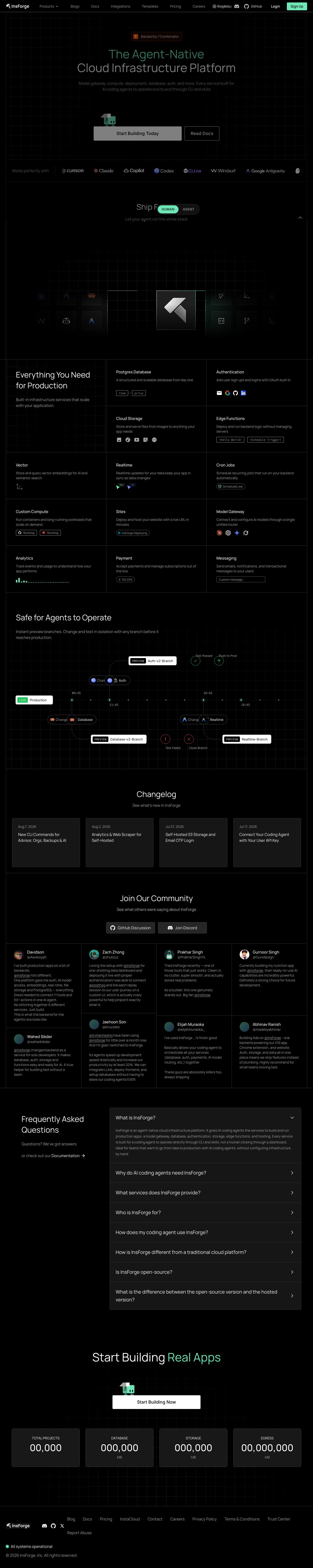 Desktop · 1280×900 · insforge.dev critique capture preview