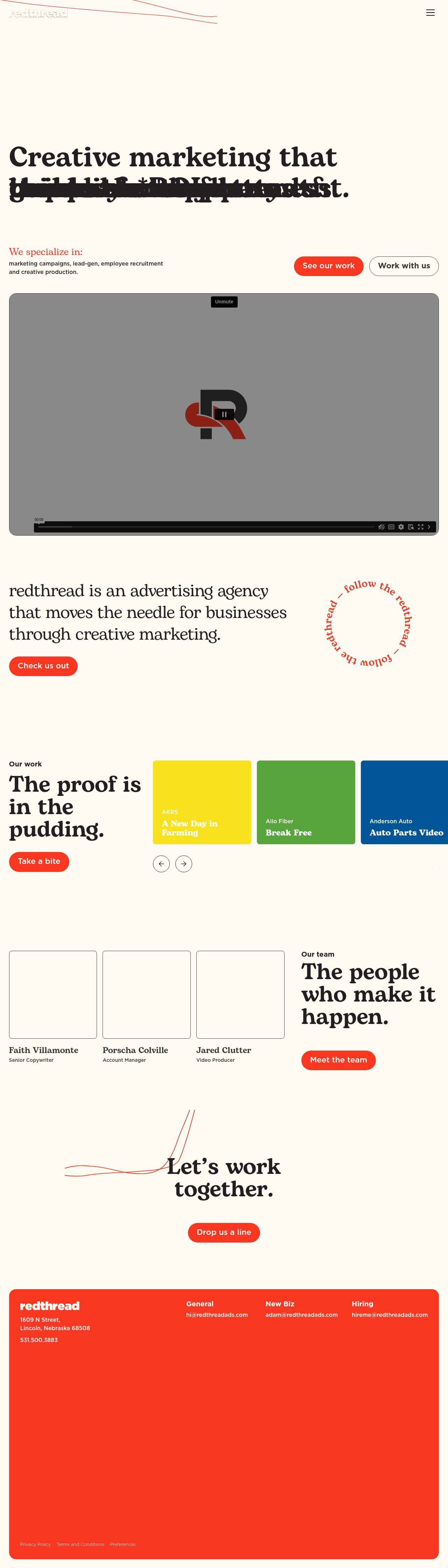Desktop · 1280×900 · redthreadads.com critique capture preview