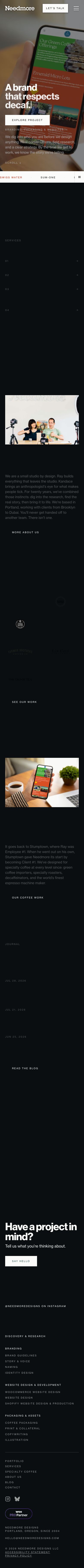 Mobile · 390×844 · needmoredesigns.com critique capture preview
