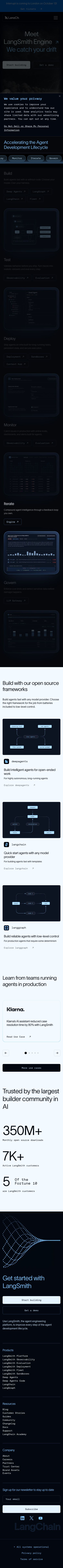 Mobile · 390×844 · www.langchain.com critique capture preview