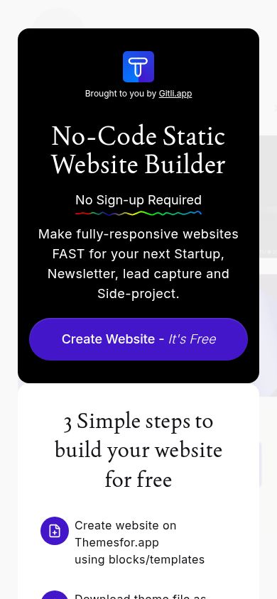 Mobile · 390×844 · themesfor.app critique capture preview