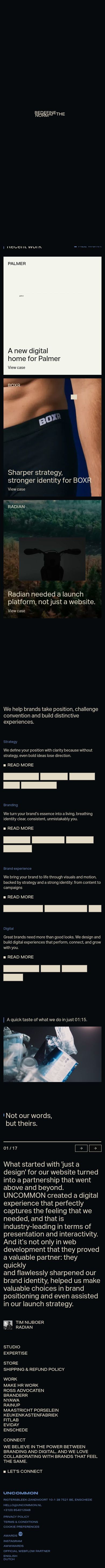 Mobile · 390×844 · uncommon.nl critique capture preview