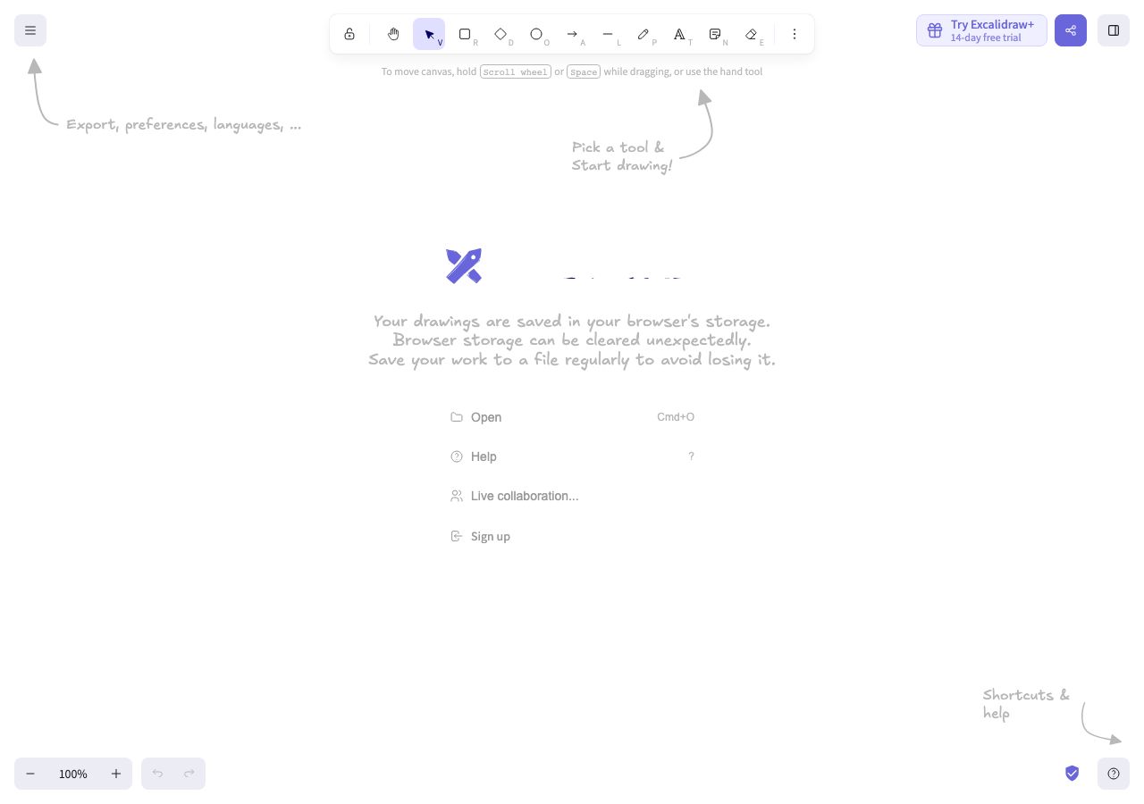 Desktop · 1280×900 · excalidraw.com critique capture preview