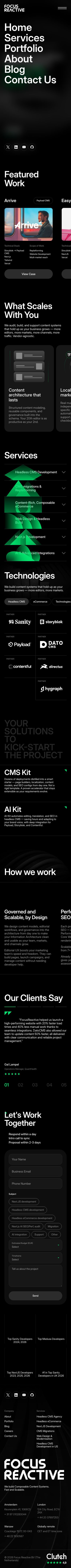 Mobile · 390×844 · focusreactive.com critique capture preview