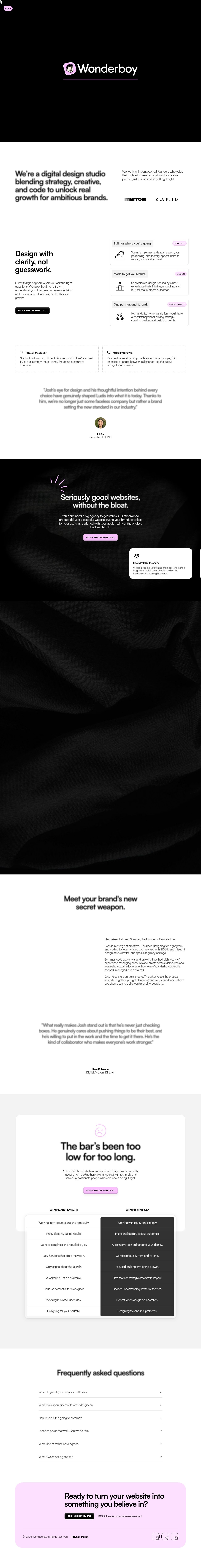 Desktop · 1280×900 · wonderboy.studio critique capture preview