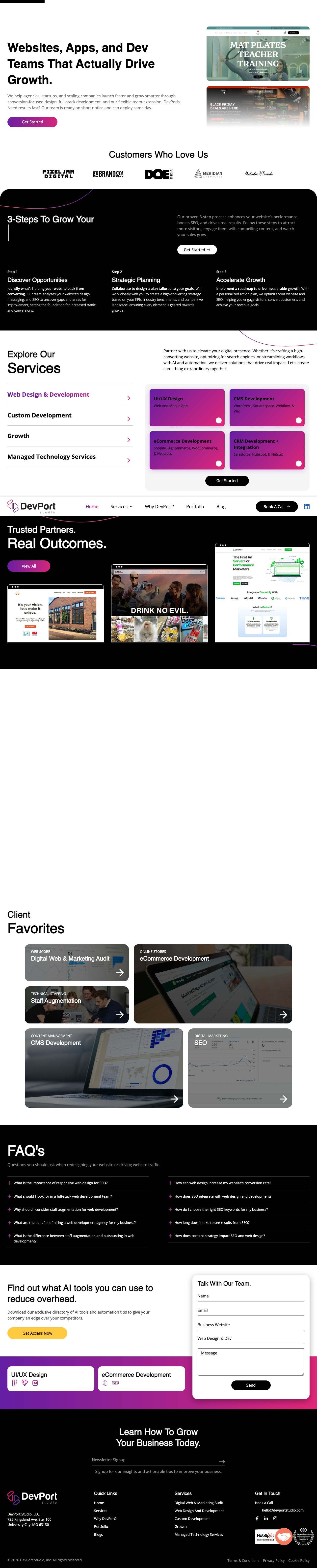 Desktop · 1280×900 · devportstudio.com critique capture preview