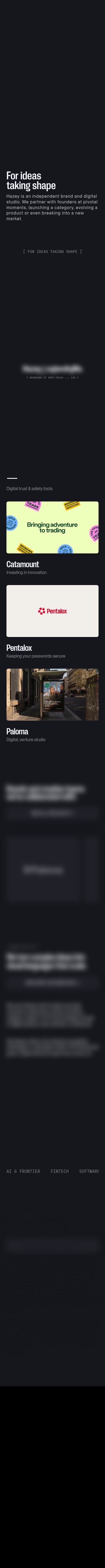 Mobile · 390×844 · www.studiohazey.com critique capture preview