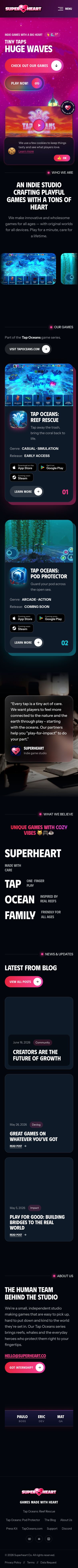 Mobile · 390×844 · superheart.co critique capture preview