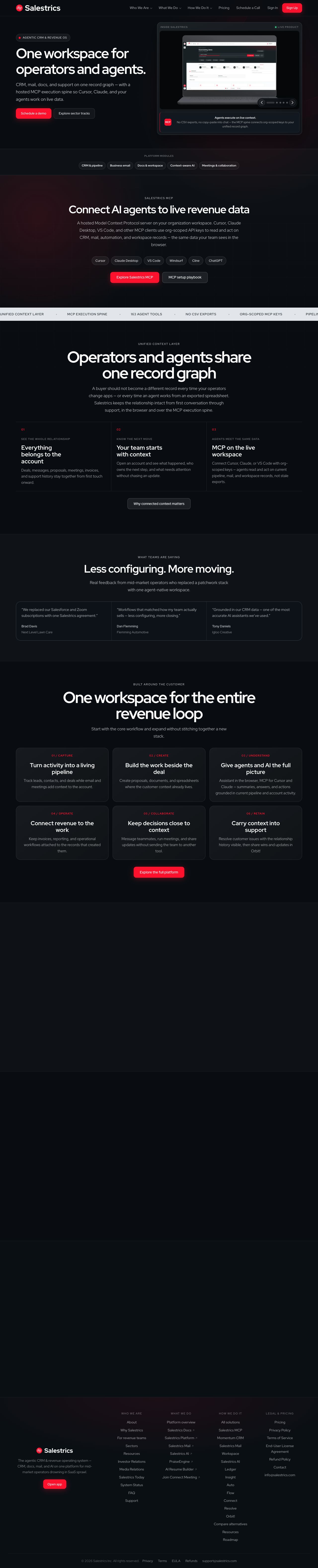 Desktop · 1280×900 · www.salestrics.com critique capture preview