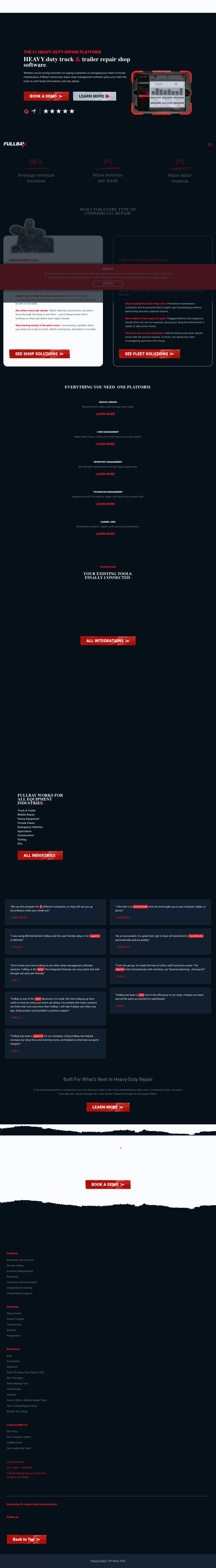 Desktop · 1280×900 · www.fullbay.com critique capture preview