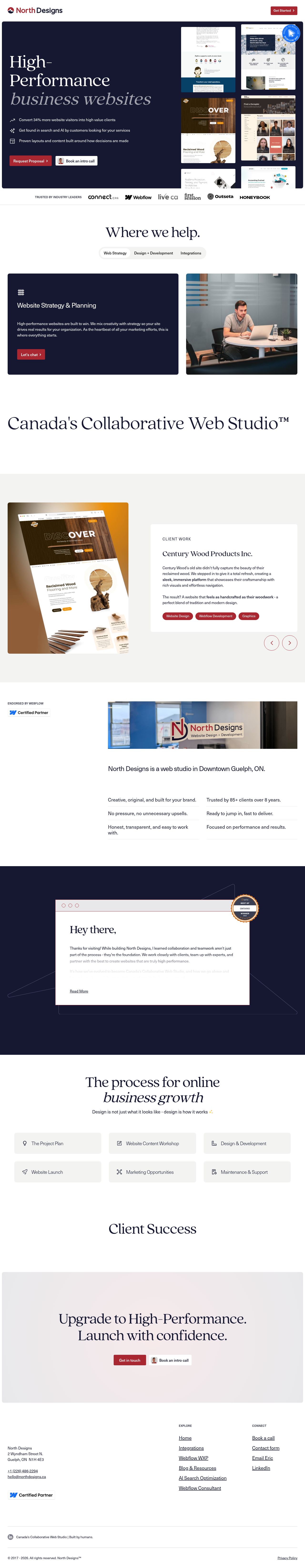 Desktop · 1280×900 · northdesigns.ca critique capture preview