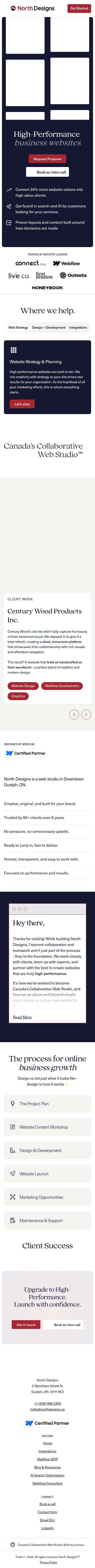 Mobile · 390×844 · northdesigns.ca critique capture preview