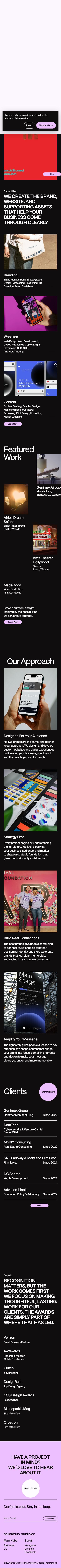 Mobile · 390×844 · duo-studio.co critique capture preview