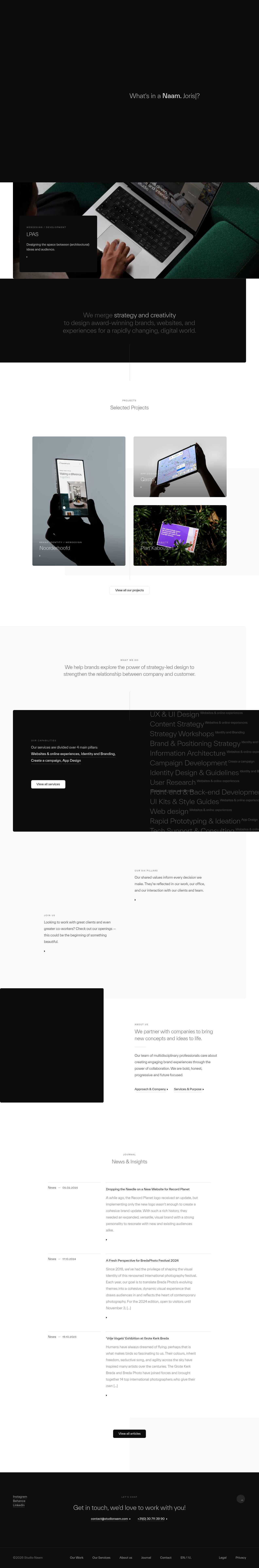 Desktop · 1280×900 · studionaam.com critique capture preview