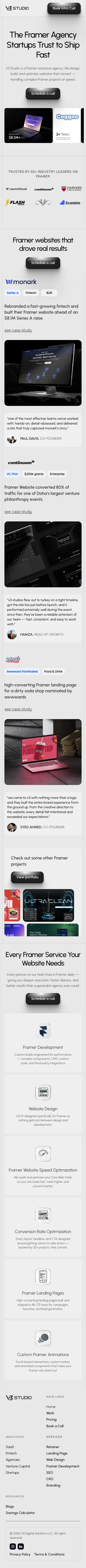 Mobile · 390×844 · v3digitalsolutions.com critique capture preview