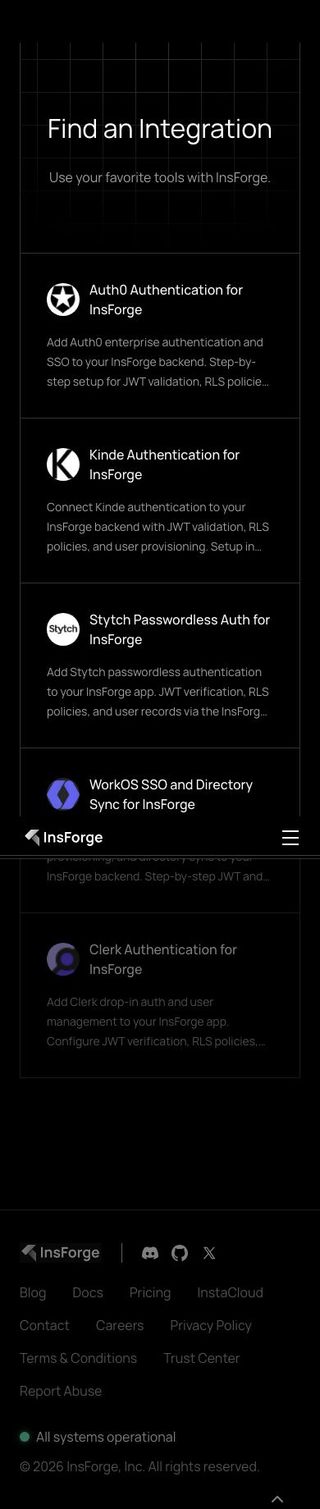 Integrations review snapshot