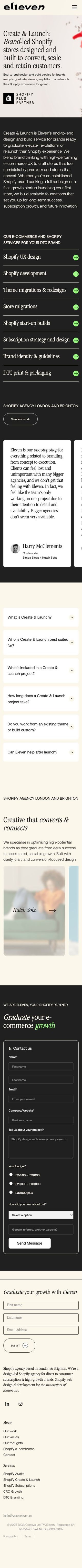 Create & Launch review snapshot