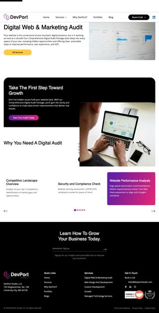 Digital Web & Marketing Audit review snapshot
