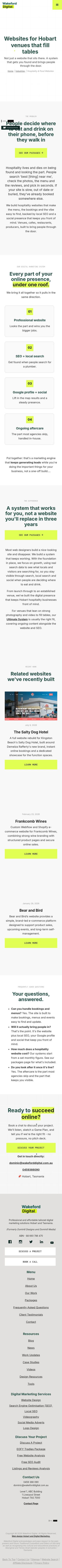 Hospitality & Food Websites review snapshot