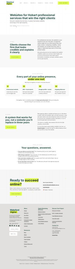 Websites for Professional Services review snapshot