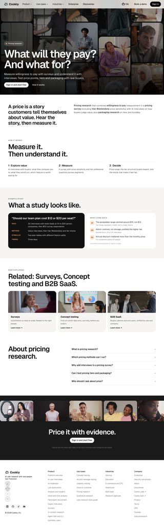 Pricing research What people will pay, and the reasons behind it. review snapshot