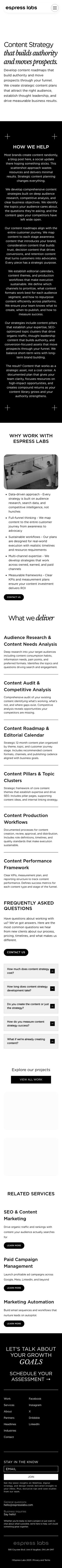 Content Strategy review snapshot