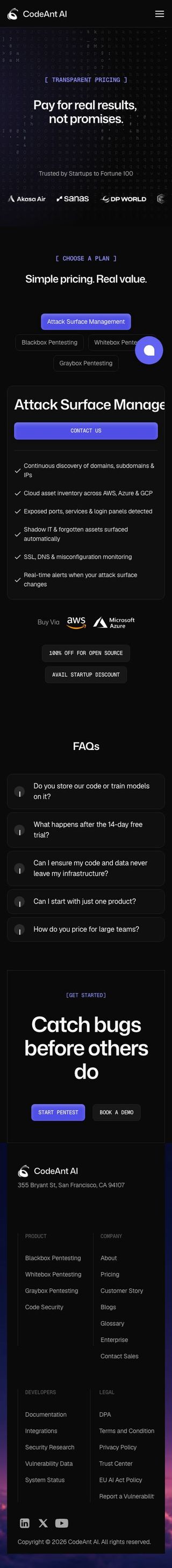 Pricing review snapshot